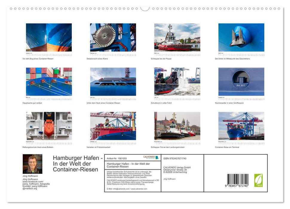 Hamburger Hafen - In der Welt der Container-Riesen (CALVENDO Premium Wandkalender 2026)