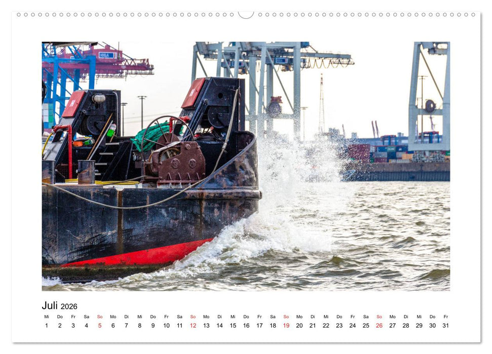 Hamburger Hafen - In der Welt der Container-Riesen (CALVENDO Premium Wandkalender 2026)