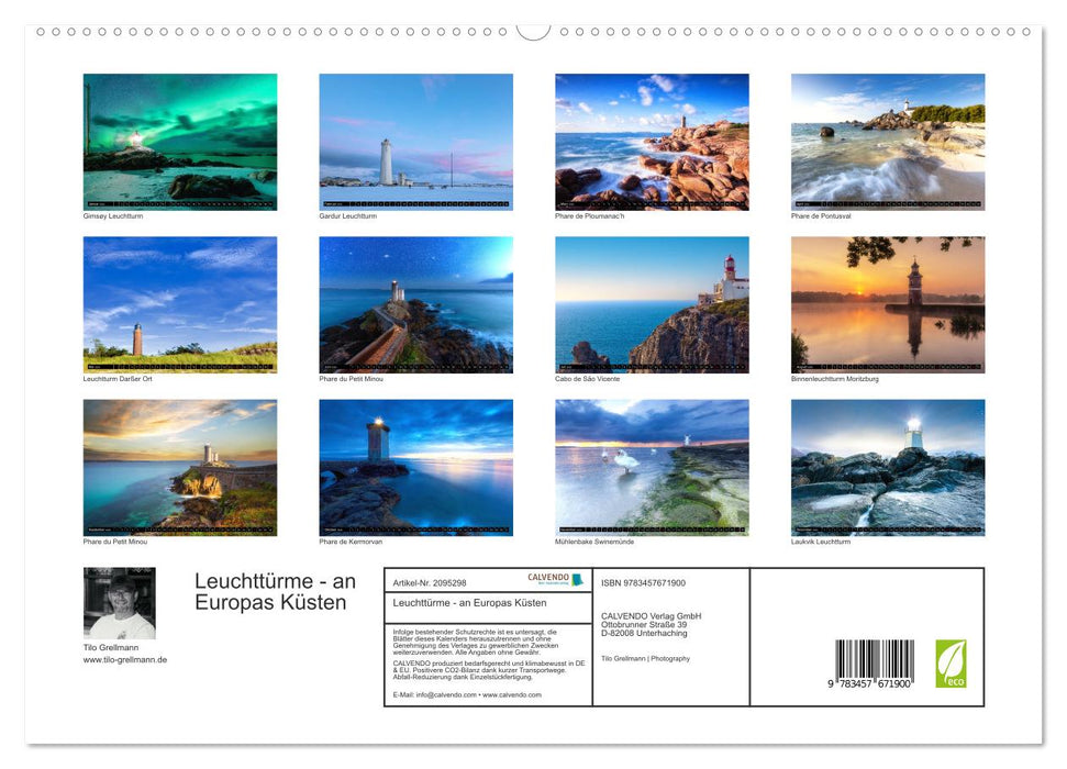 Leuchttürme - an Europas Küsten (CALVENDO Premium Wandkalender 2026)