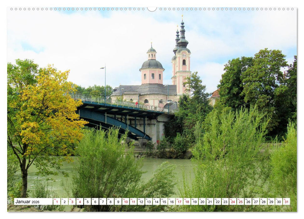 Villach und Weissensee - Stadt, Land, Berge und Seen (CALVENDO Wandkalender 2026)