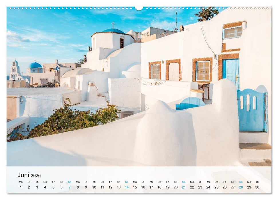 Santorini - Die malerische Kykladeninsel (CALVENDO Wandkalender 2026)