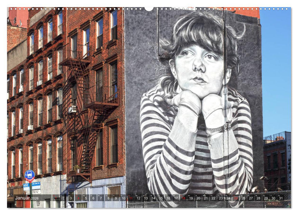Straßenkunst in New York - Graffiti und Murals (CALVENDO Premium Wandkalender 2026)