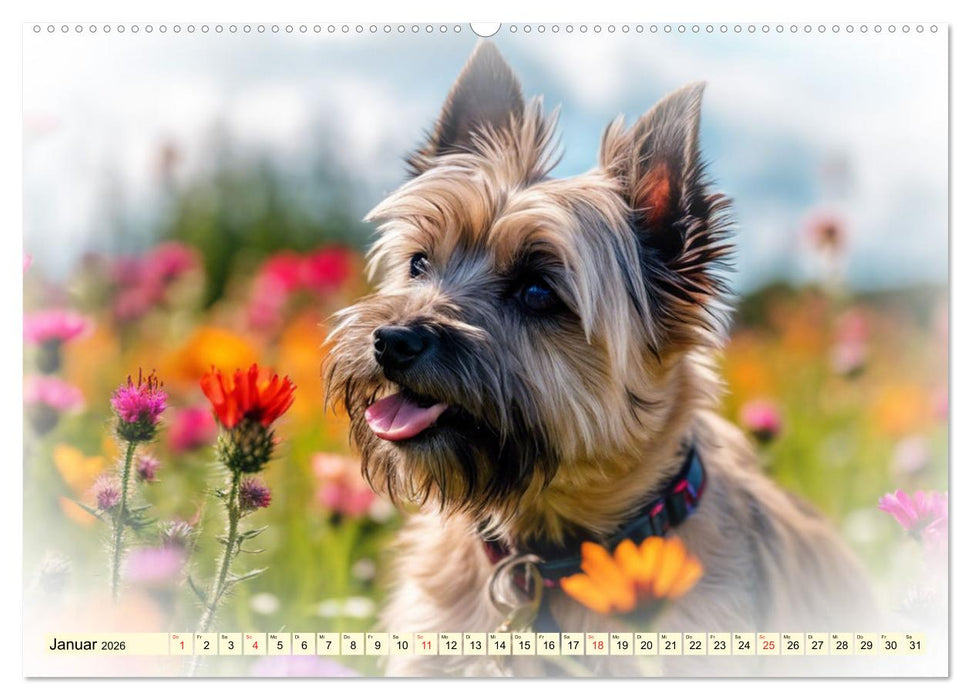 Rasseportraits - Hunde (CALVENDO Premium Wandkalender 2026)