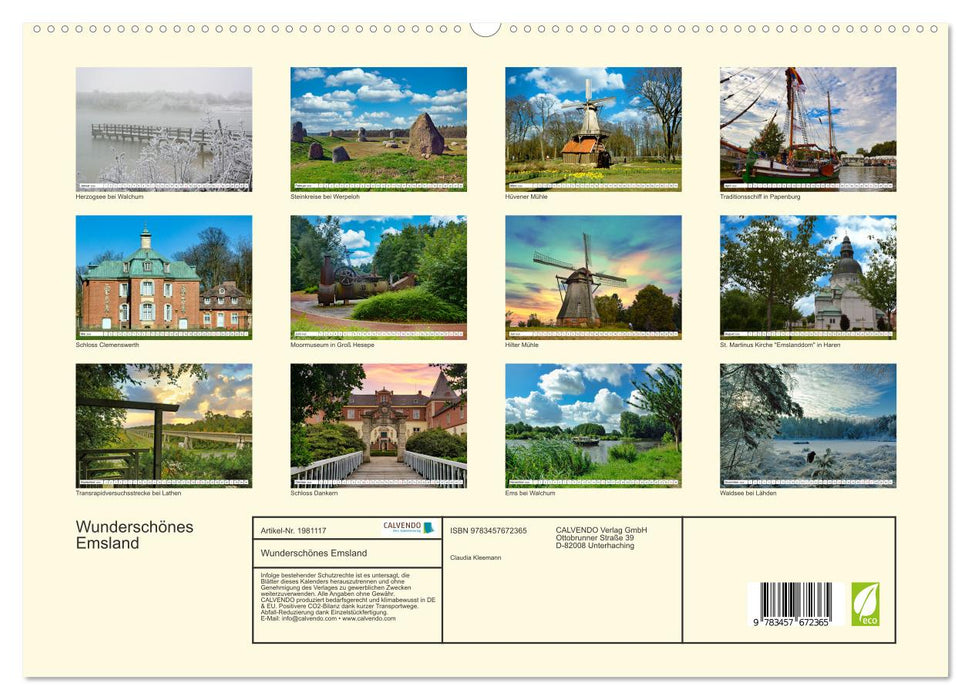 Wunderschönes Emsland (CALVENDO Premium Wandkalender 2026)