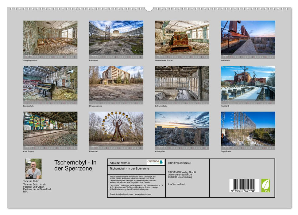 Tschernobyl - In der Sperrzone (CALVENDO Premium Wandkalender 2026)