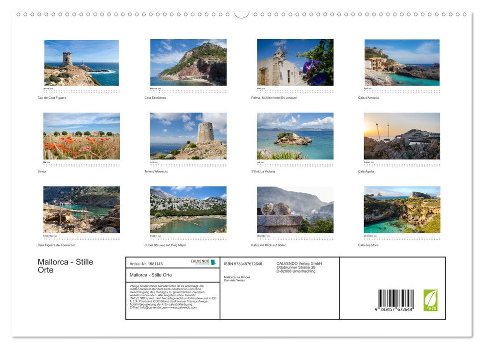 Mallorca - Stille Orte (CALVENDO Wandkalender 2026)