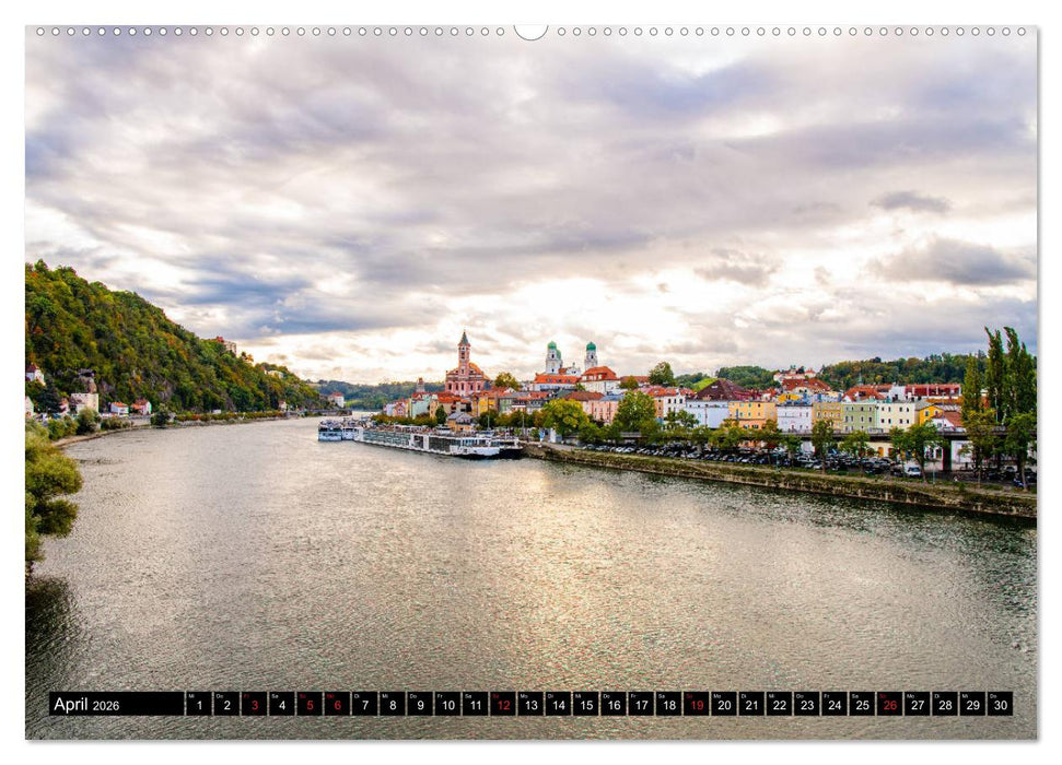 Passau - Die Dreiflüssestadt (CALVENDO Premium Wandkalender 2026)