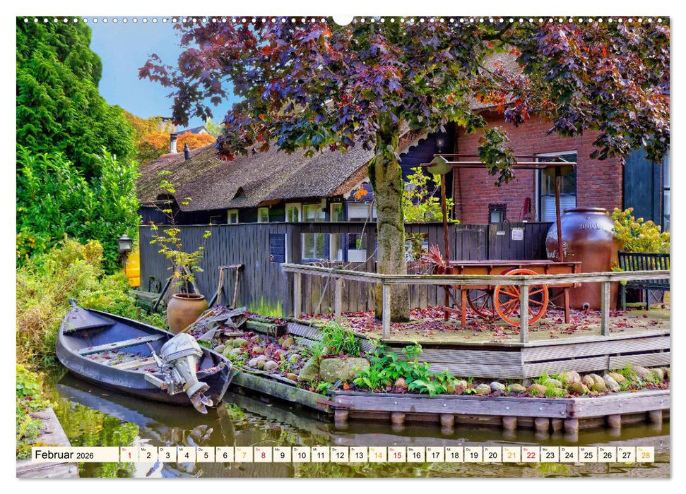 Reise durch die Niederlande - Giethoorn in der Provinz Overijssel (CALVENDO Premium Wandkalender 2026)