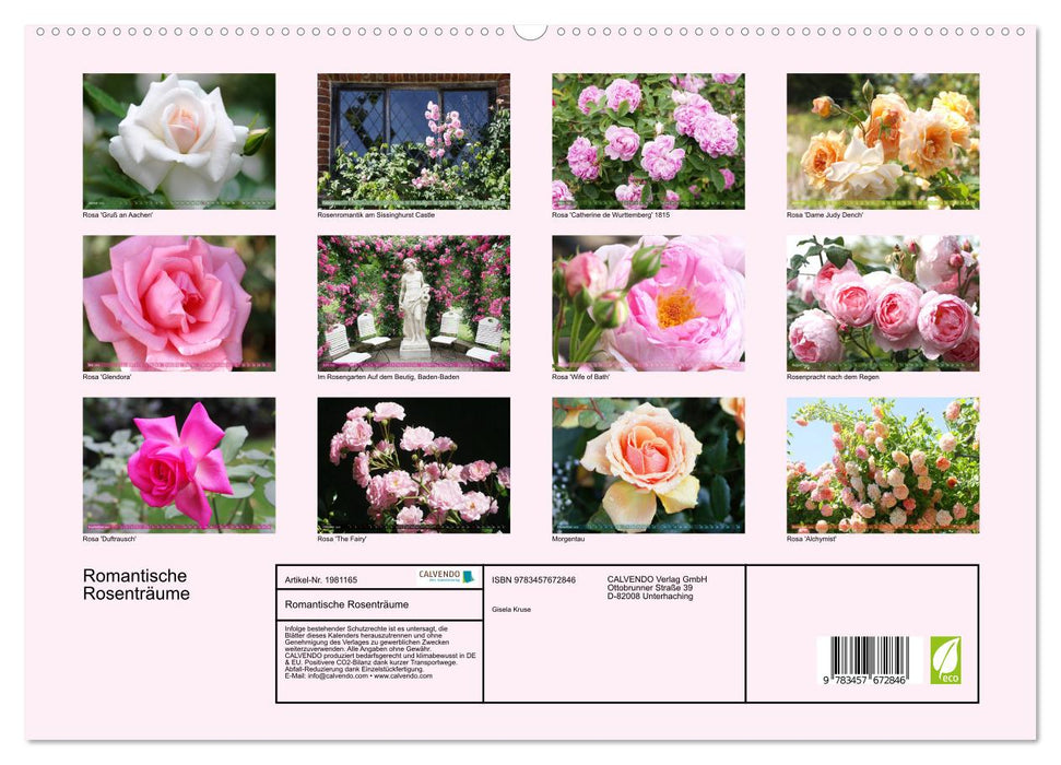 Romantische Rosenträume (CALVENDO Premium Wandkalender 2026)
