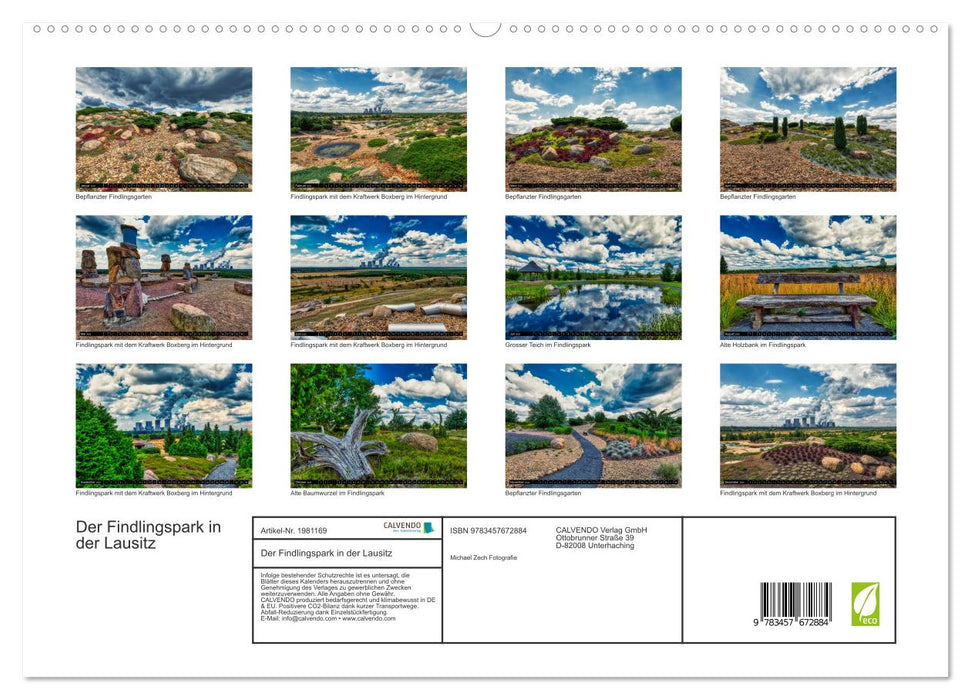 Der Findlingspark in der Lausitz (CALVENDO Premium Wandkalender 2026)