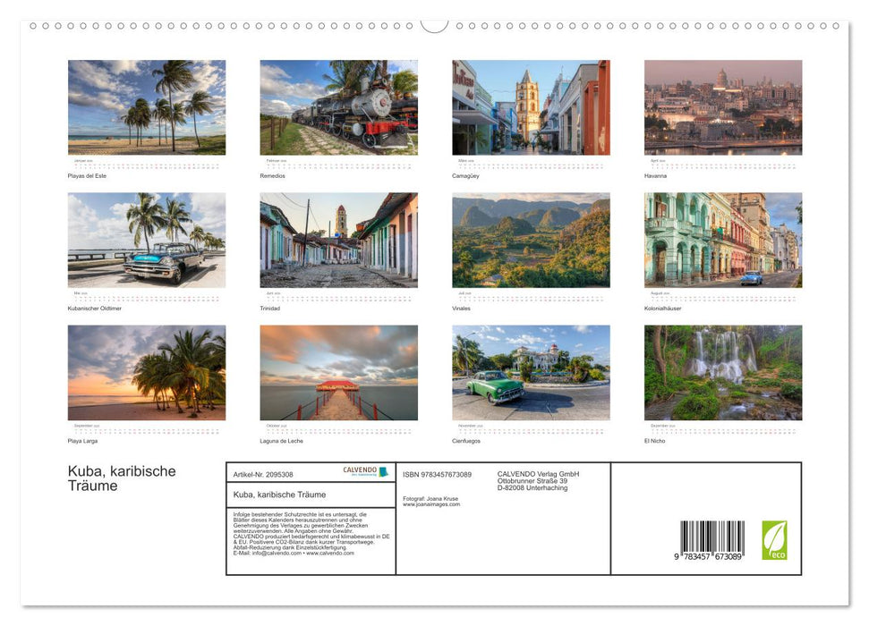 Kuba, karibische Träume (CALVENDO Premium Wandkalender 2026)
