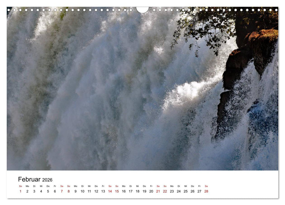 Weltnaturerbe Victoriafälle - Der Rauch, der donnert (CALVENDO Wandkalender 2026)
