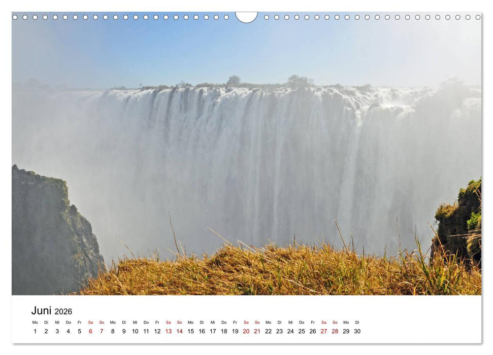 Weltnaturerbe Victoriafälle - Der Rauch, der donnert (CALVENDO Wandkalender 2026)