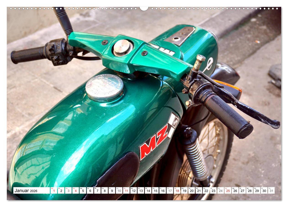 Motorrad-Legende MZ TS 150 - Ein Exportschlager der DDR (CALVENDO Premium Wandkalender 2026)