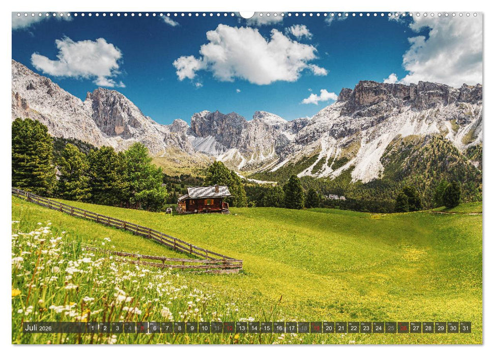 Dolomiten - Traumhafte Berglandschaften (CALVENDO Premium Wandkalender 2026)