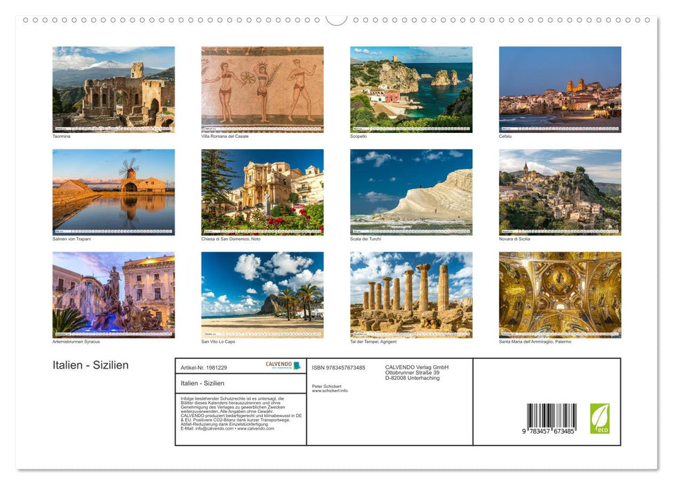 Italien - Sizilien (CALVENDO Premium Wandkalender 2026)