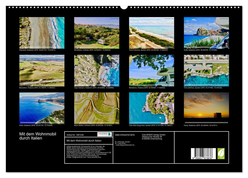 Mit dem Wohnmobil durch Italien (CALVENDO Premium Wandkalender 2026)