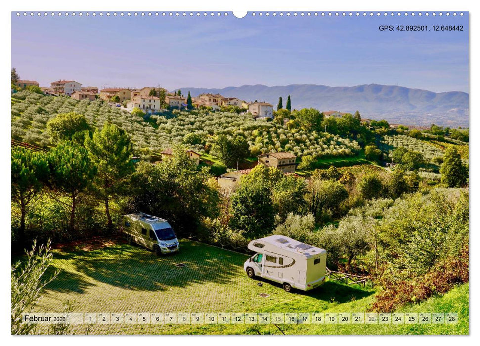 Mit dem Wohnmobil durch Italien (CALVENDO Premium Wandkalender 2026)