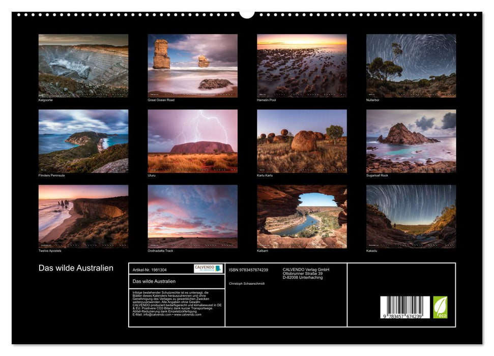 Das wilde Australien (CALVENDO Premium Wandkalender 2026)