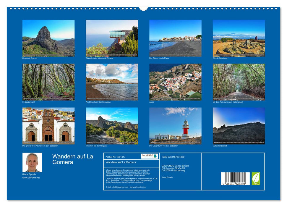 Wandern auf La Gomera (CALVENDO Premium Wandkalender 2026)