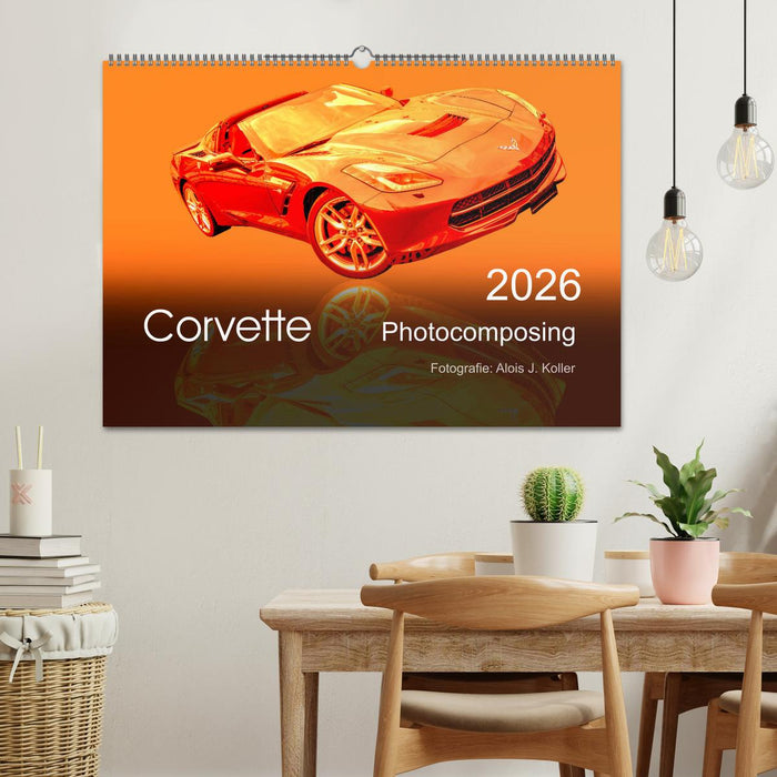 Corvette Photocomposing (CALVENDO Wandkalender 2026)