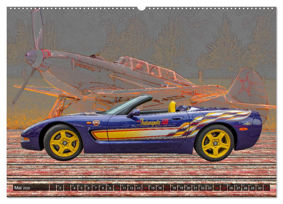 Corvette Photocomposing (CALVENDO Wandkalender 2026)