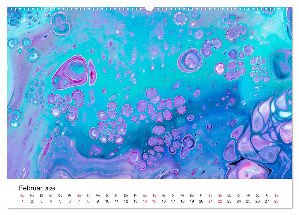 Acrylic Pouring - Faszinierende Farben und Formen (CALVENDO Premium Wandkalender 2026)