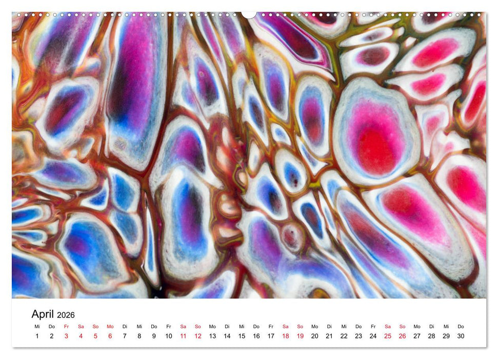 Acrylic Pouring - Faszinierende Farben und Formen (CALVENDO Premium Wandkalender 2026)
