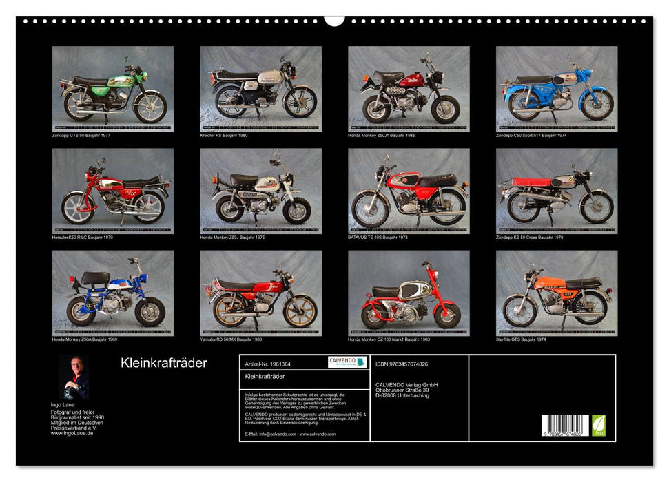 Kleinkrafträder (CALVENDO Wandkalender 2026)