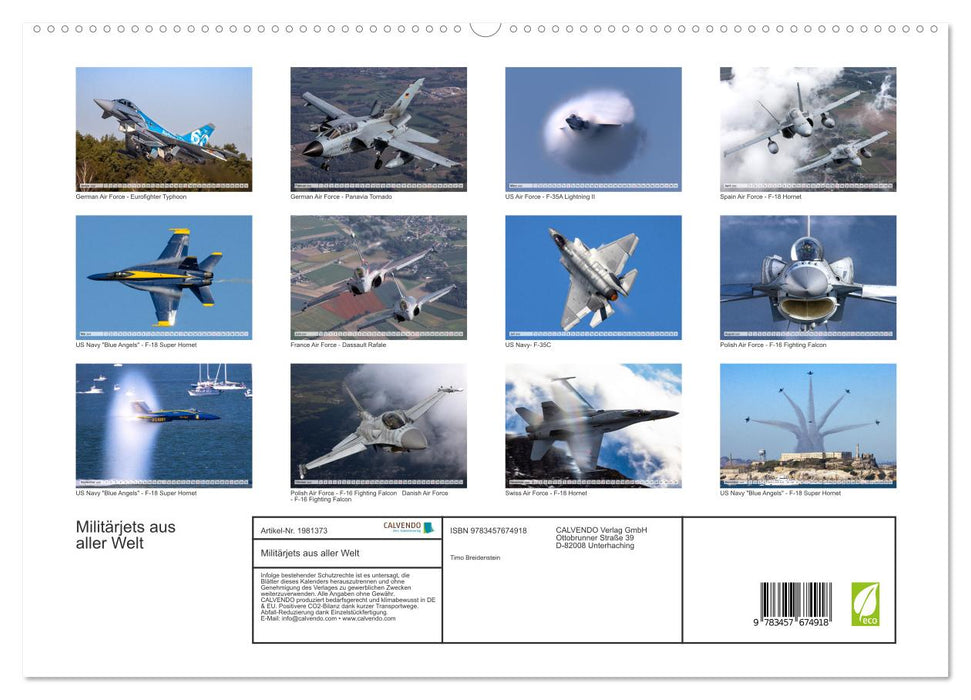 Militärjets aus aller Welt (CALVENDO Premium Wandkalender 2026)