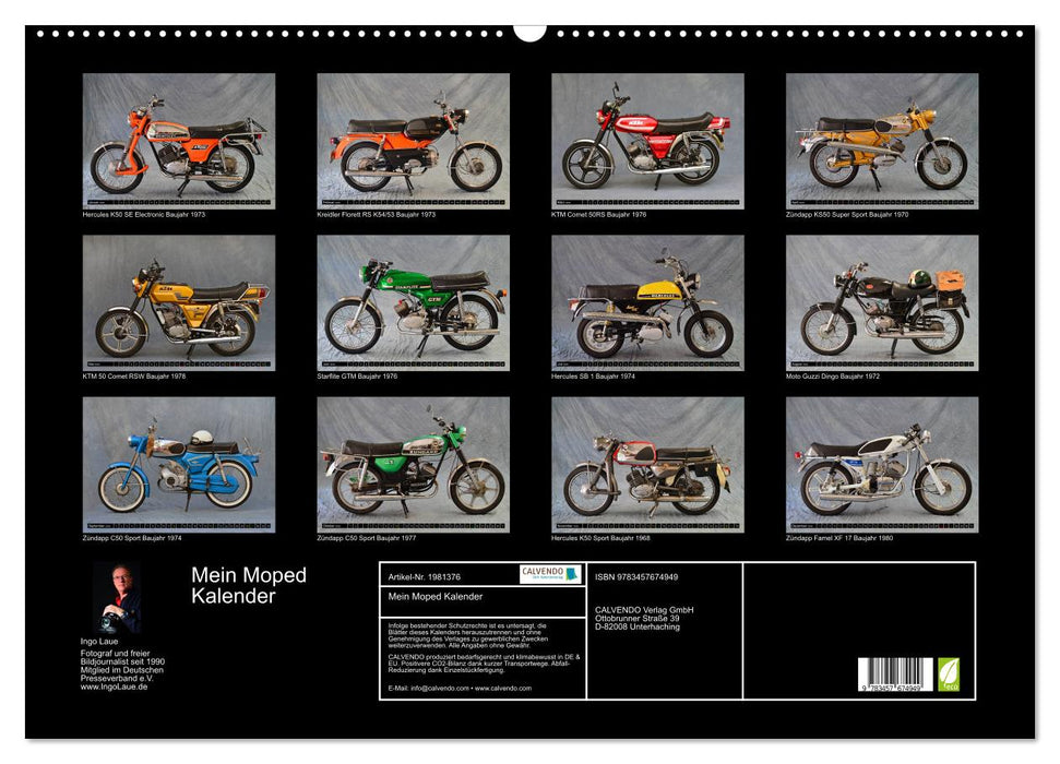Mein Moped Kalender (CALVENDO Wandkalender 2026)