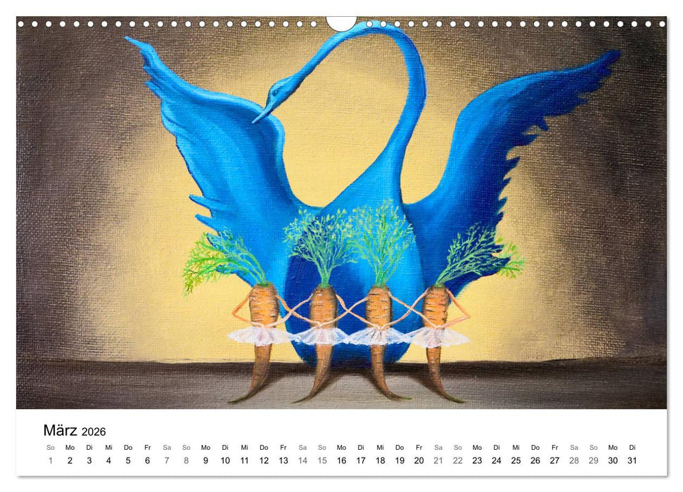 Cookeridooo - Humorvolle Malerei aus der Küche (CALVENDO Wandkalender 2026)