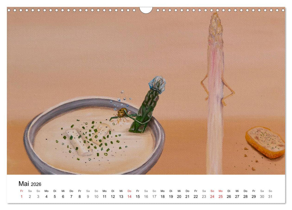 Cookeridooo - Humorvolle Malerei aus der Küche (CALVENDO Wandkalender 2026)
