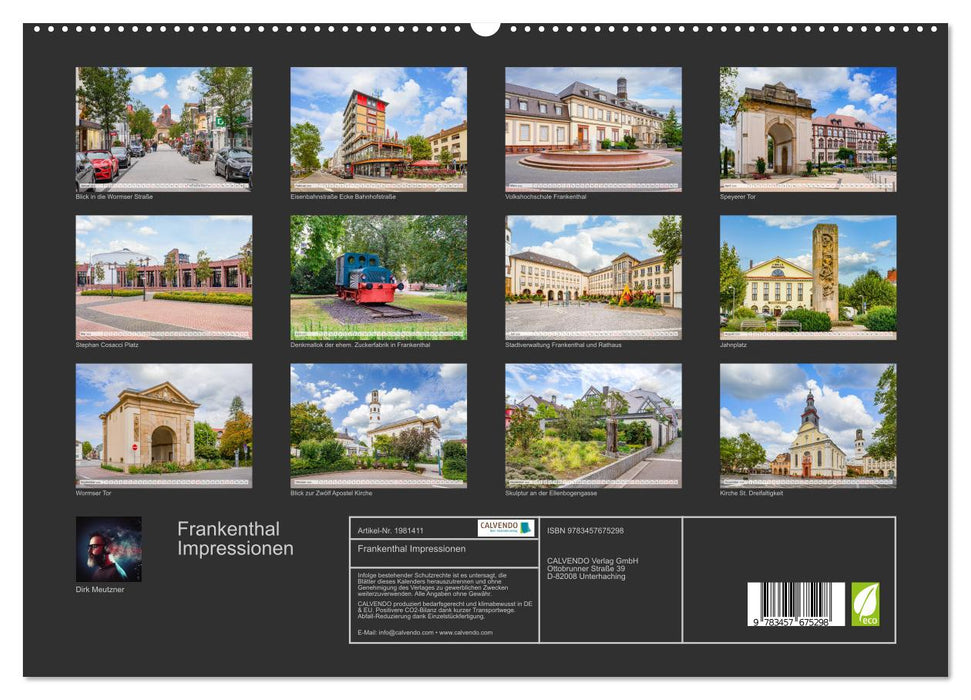 Frankenthal Impressionen (CALVENDO Premium Wandkalender 2026)