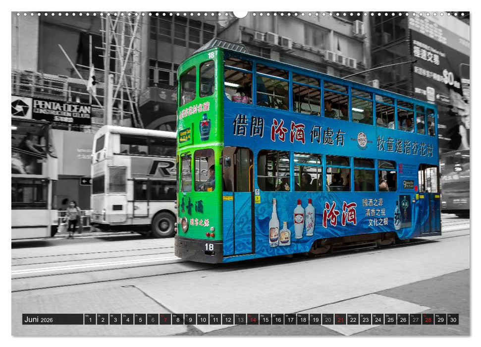 Ding Ding - Hong Kong's Tramways (CALVENDO Premium Wandkalender 2026)