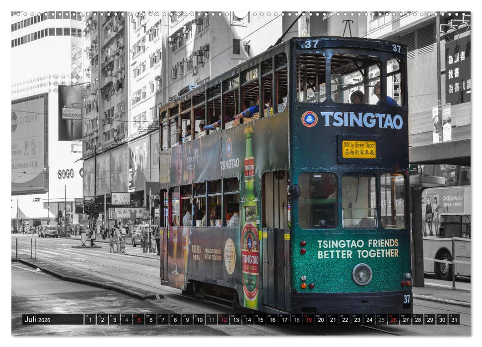Ding Ding - Hong Kong's Tramways (CALVENDO Premium Wandkalender 2026)