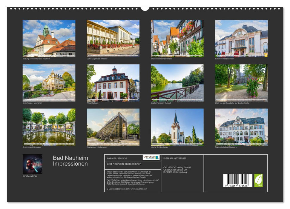 Bad Nauheim Impressionen (CALVENDO Premium Wandkalender 2026)