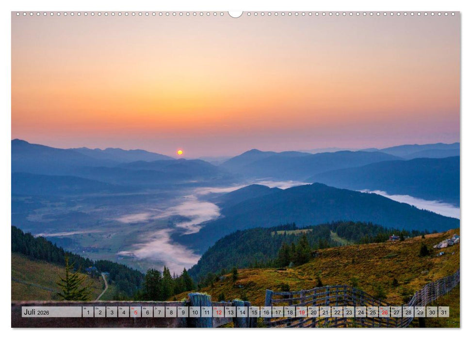 Alpenglühen in den Bergen im Salzburger Land (CALVENDO Premium Wandkalender 2026)