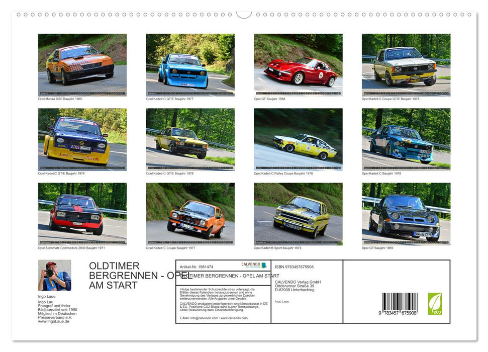 OLDTIMER BERGRENNEN - OPEL AM START (CALVENDO Premium Wandkalender 2026)
