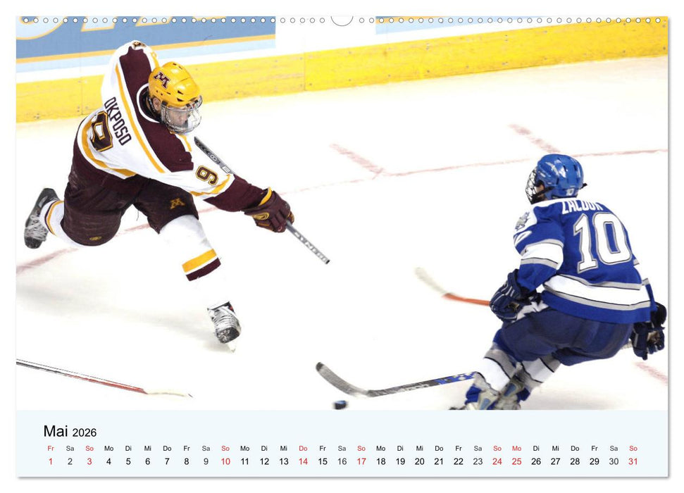 Eishockey. Dynamik, Athletik und Präzision! (CALVENDO Premium Wandkalender 2026)