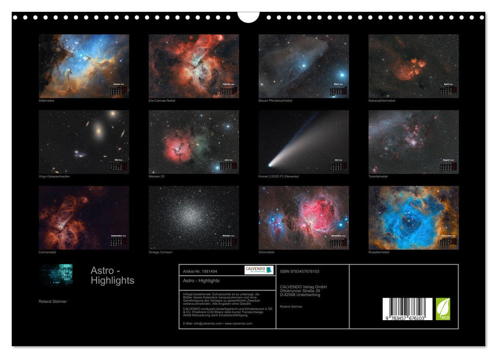 Astro - Highlights (CALVENDO Wandkalender 2026)
