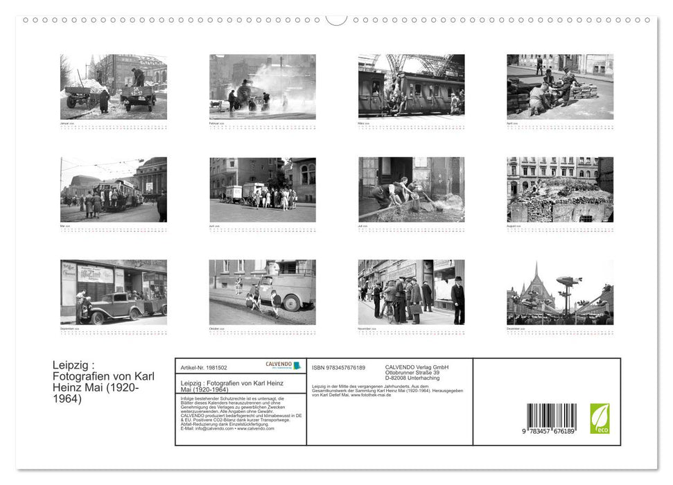 Leipzig : Fotografien von Karl Heinz Mai (1920-1964) (CALVENDO Premium Wandkalender 2026)