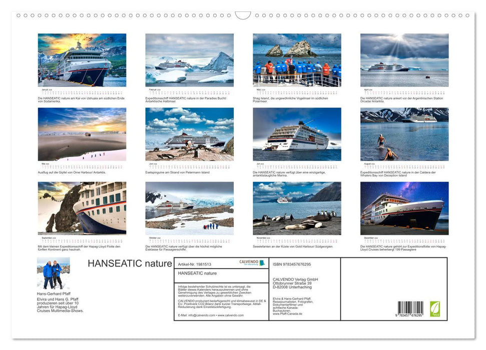 HANSEATIC nature (CALVENDO Wandkalender 2026)