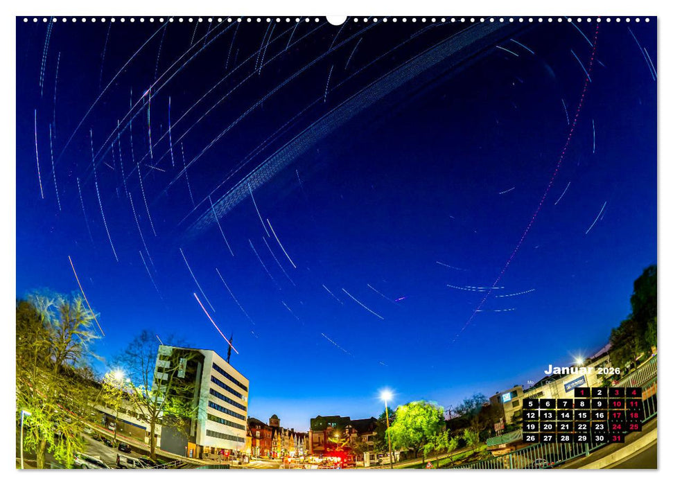 Sternspuren über Bad Hersfeld (CALVENDO Wandkalender 2026)