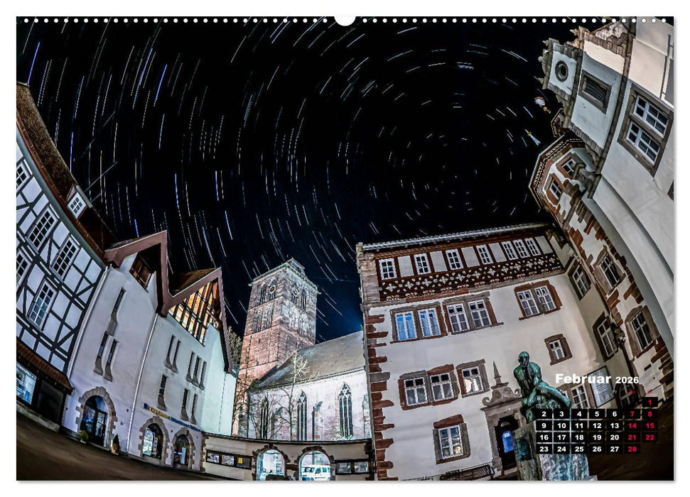 Sternspuren über Bad Hersfeld (CALVENDO Wandkalender 2026)
