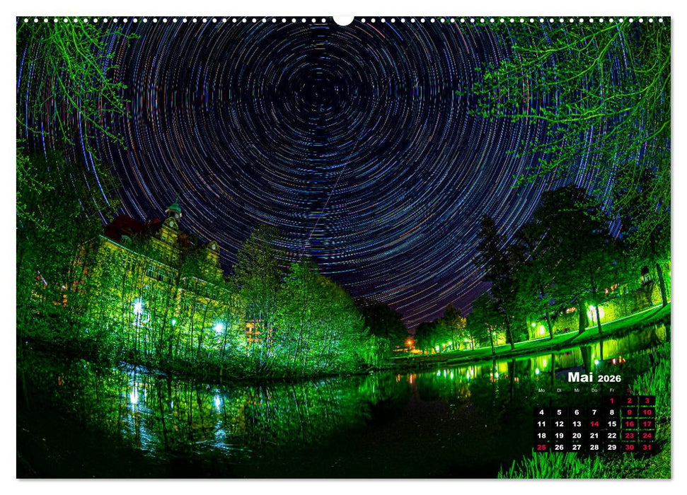 Sternspuren über Bad Hersfeld (CALVENDO Wandkalender 2026)