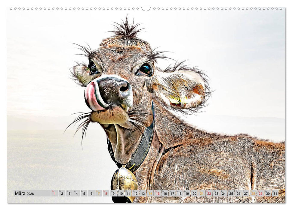 Rindviecher unglaublich (CALVENDO Premium Wandkalender 2026)