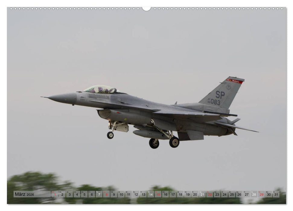 Militärjets General Dynamics F-16 Fighting Falcon (CALVENDO Premium Wandkalender 2026)