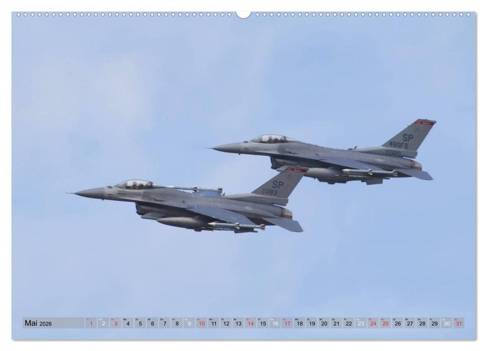 Militärjets General Dynamics F-16 Fighting Falcon (CALVENDO Premium Wandkalender 2026)