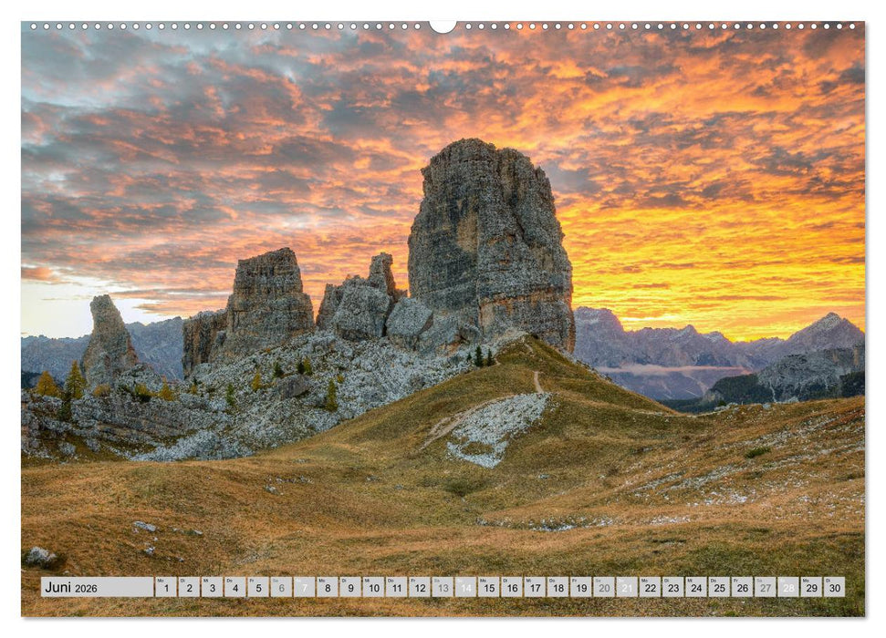 Wunderschöne Dolomiten (CALVENDO Premium Wandkalender 2026)
